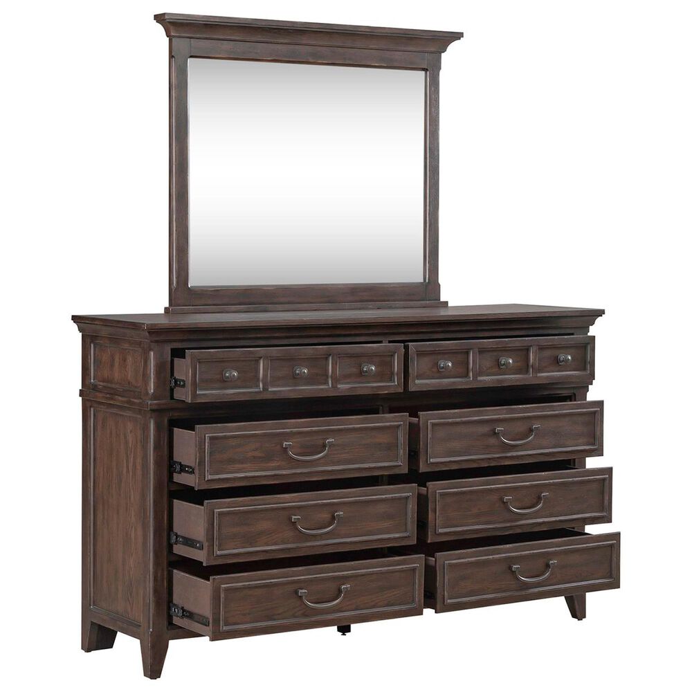 Belle Furnishings Paradise Valley 4-Piece King Bedroom Set in Saddle Brown, , large