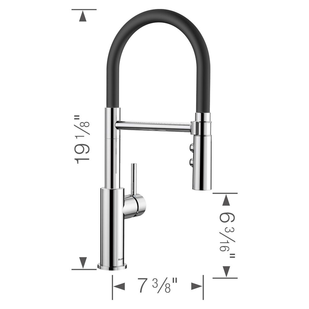 Blanco Catris Flexo Semi-Pro 1.5 GPM Kitchen Faucet - Chrome, , large