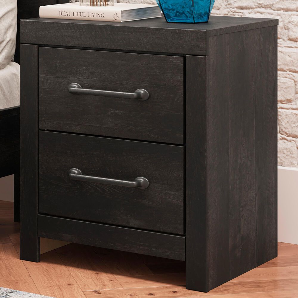 Ashley Hollivern 2-Drawer Nightstand in Dark Gray, , large