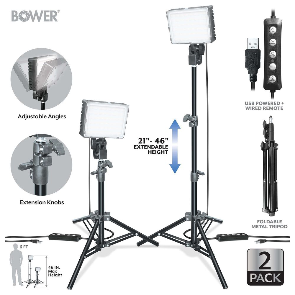 Camera Accessories RGB LED Light Kit for Brilliant Content Creation in Black (Set of 2), , large