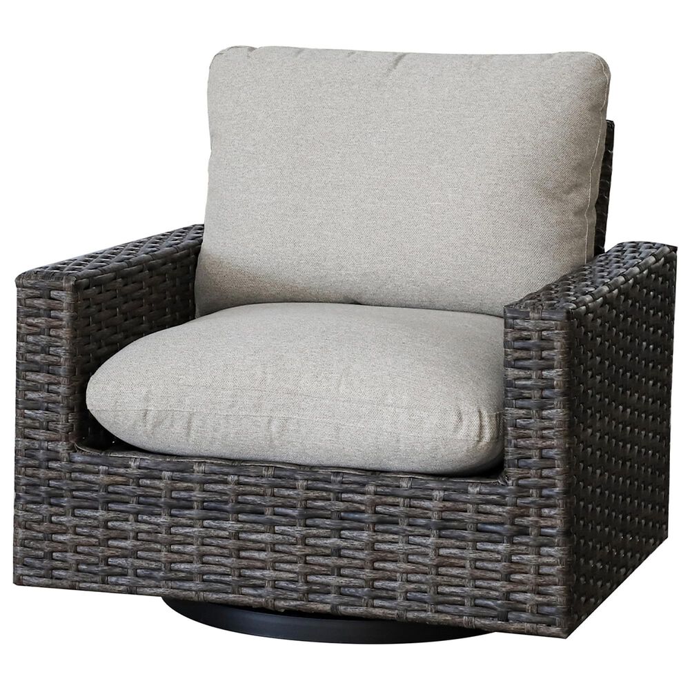 Summit Home St. Thomas Swivel Rocker Chair in Gray, , large