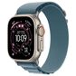 Apple Watch Ultra 3 (GPS+Cellular) 49mm Titanium Case with Light Blue Alpine Loop - Medium in Natural and 2-Year AppleCare+, , large