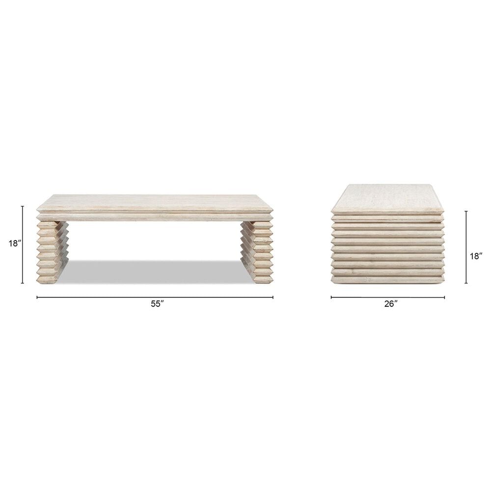 Jennifer Taylor Home Veda Coffee Table in Whitewashed Natural, , large