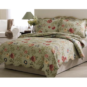 Pem America Edens Garden 3-Piece King Quilt Set in Green, , large