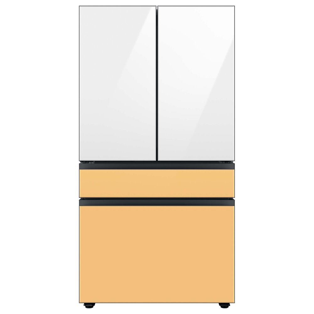 Samsung Bespoke 4-Door French Door Refrigerator Middle Panel in Sunrise Yellow Glass, , large
