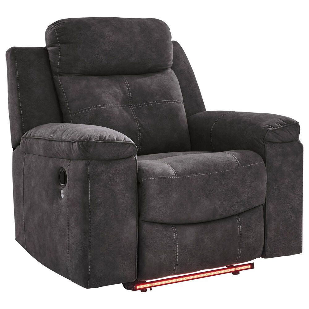 Ashley Brysonview Manual Zero Wall Recliner in Charcoal, , large