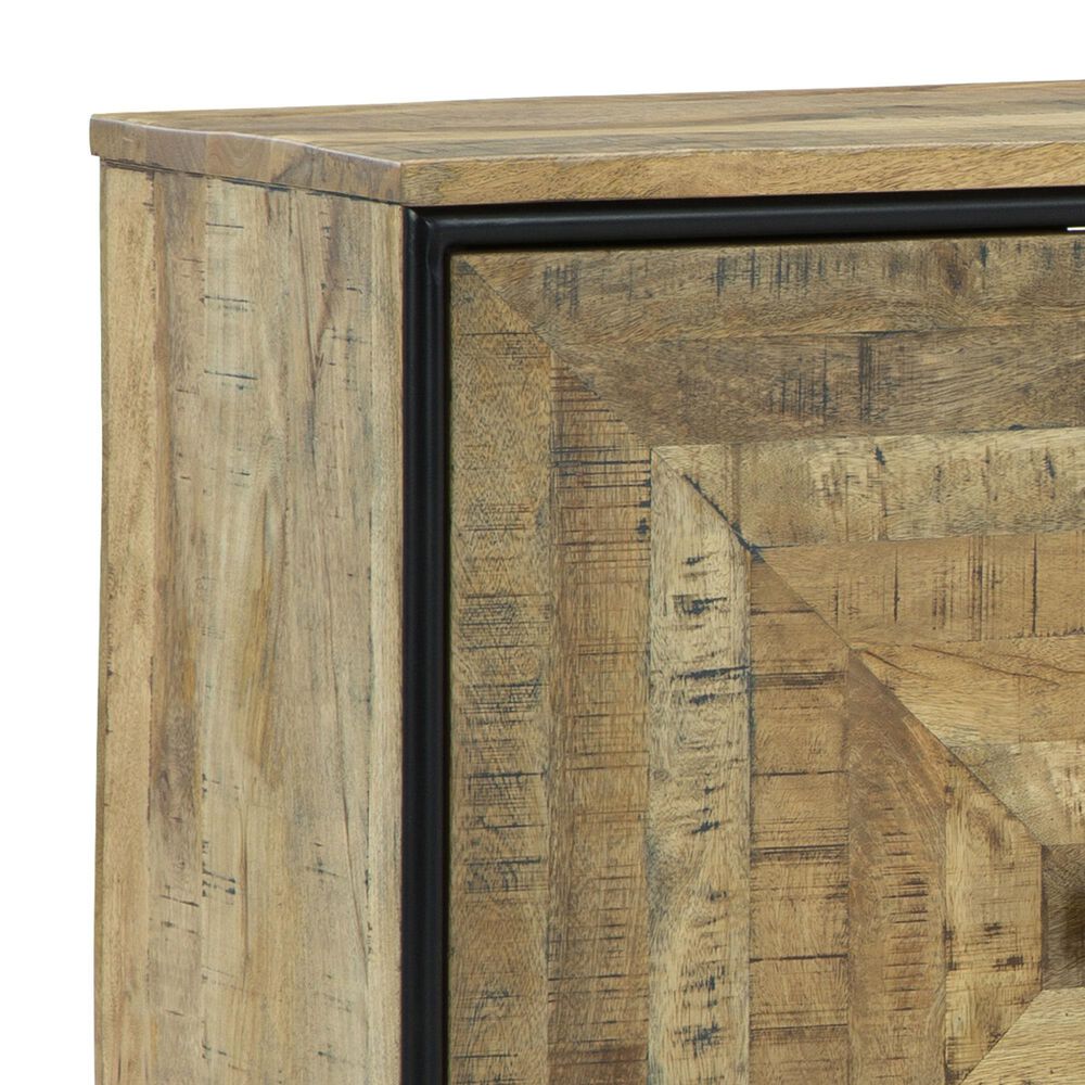 Ashley Camney Accent Cabinet in Distressed Light Brown and Black, , large