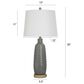 Flair Industries 30" Ceramic Table Lamp with USB Ports in Gray Washed, , large