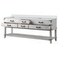 Lexora Home Norwalk 84" Double Bathroom Vanity in White Oak with White Quartz Top and Rectangular Sinks, , large