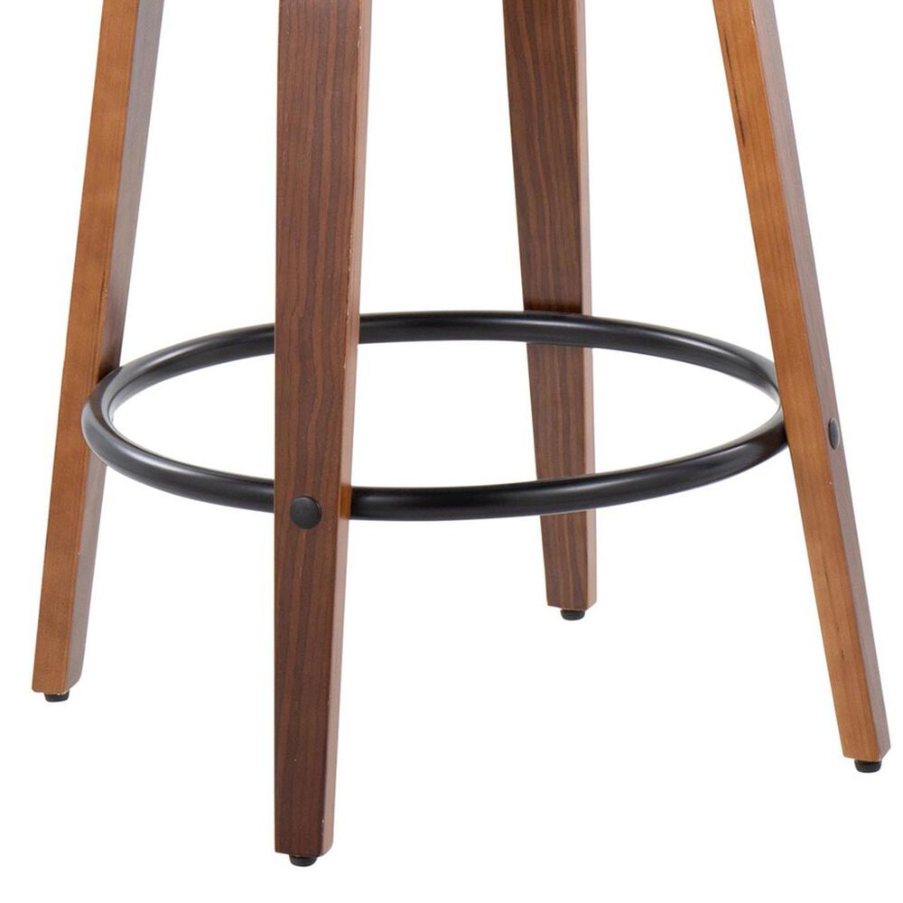 LumiSource Symphony 26" Counter Stool in Walnut and Black (Set of 2), , large