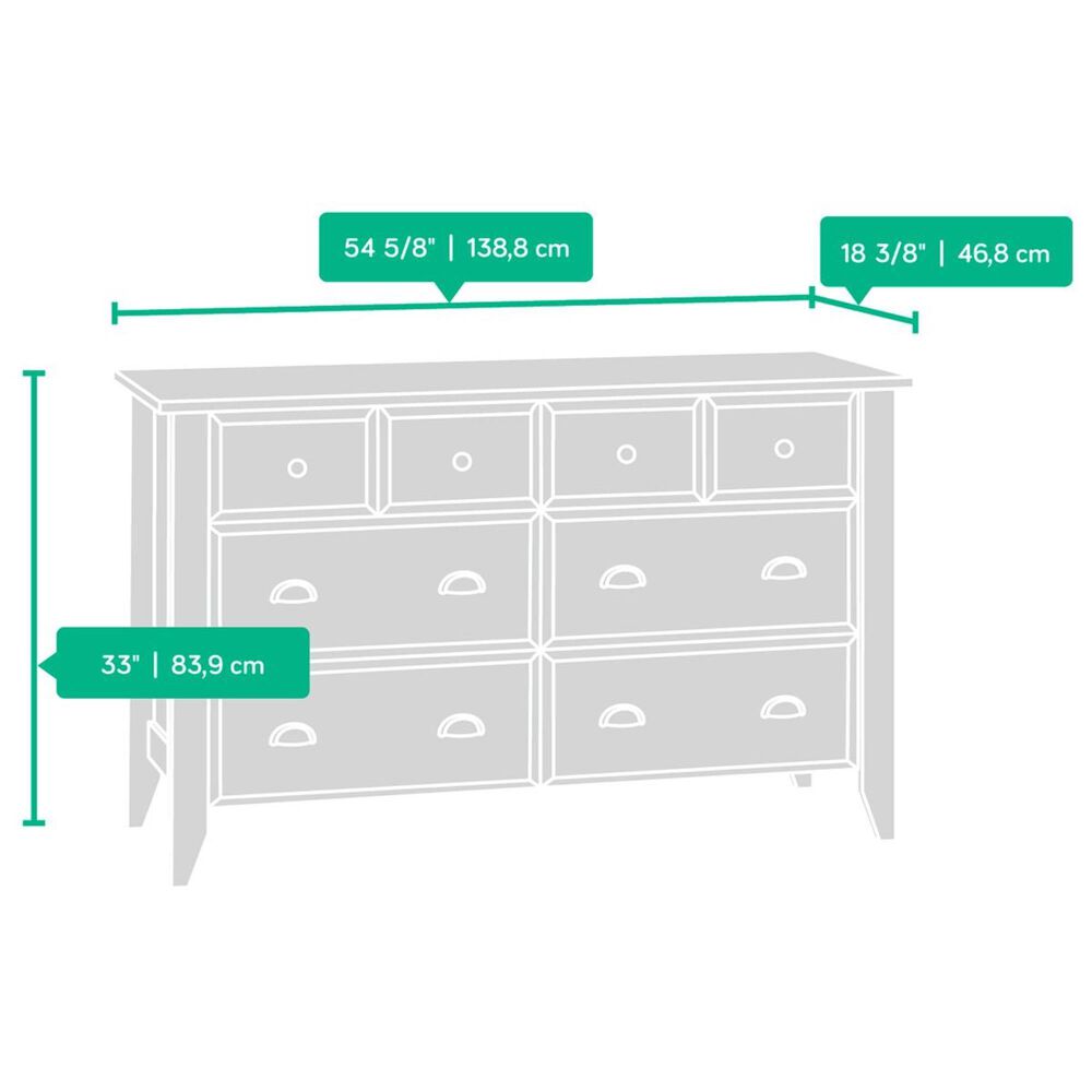 Sauder Shoal Creek 6 Drawer Dresser in White NFM