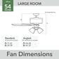 Hunter Promenade 54" Ceiling Fan with Lights in Gloss Black, , large