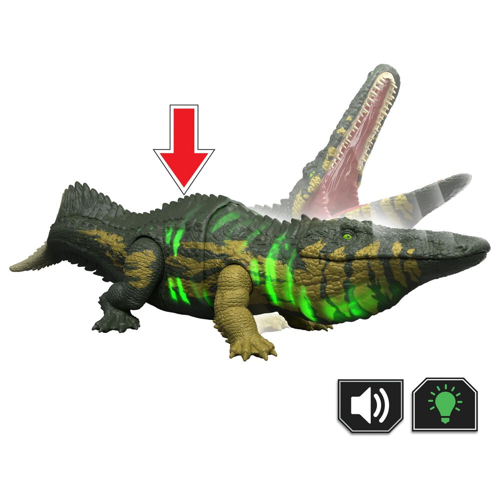 Jurassic World Wild Roar Stomatosuchus Action Figure, , large