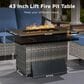 Sunwell Garden 7-Piece Patio Conversation Set with Fire Pit in Navy, , large