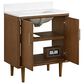 37B Mertola 30" Single Bathroom Vanity Cabinet in Dark Maplewood with White Composite Stone Top and Backsplash, , large