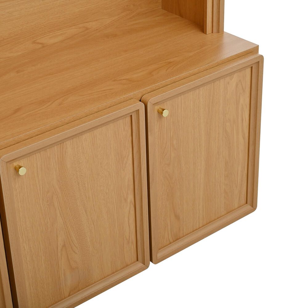 HOMLUX 4-Hook Hall Tree with Entryway Storage Bench in Natural, , large