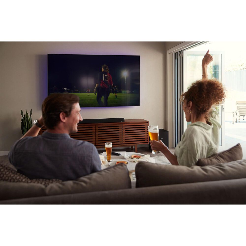 Polk Audio Magnifi Max AX Flagship 5.1.2 Dolby Atmos Sound Bar with Wireless Subwoofer in Black, , large
