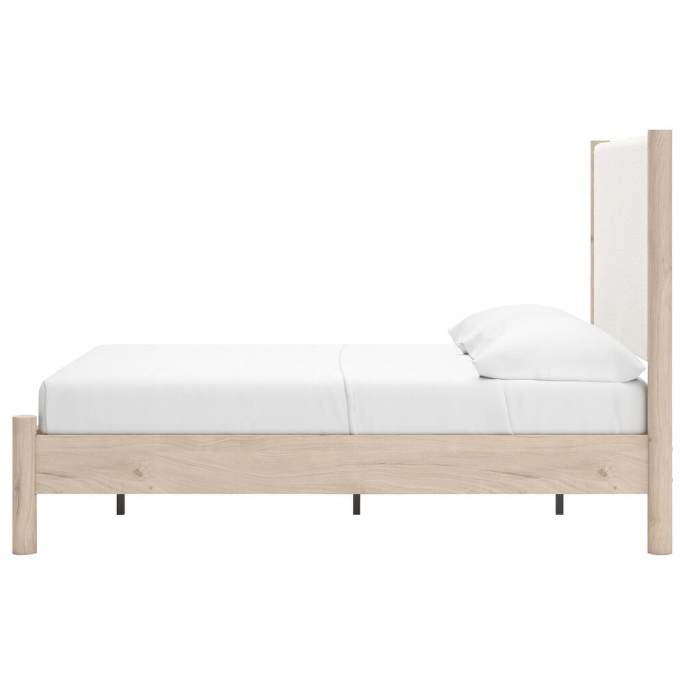 Ashley Cadmori 3-Piece Queen Platform Bed with Two Nightstands Set in Brown and White, , large