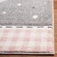 Safavieh Carousel CRK154 5"3" Square Pink and Ivory Kids Area Rug, , large