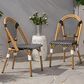 Hearth and Haven Outdoor French Bistro Chair in White, Black and Yellow (Set of 2), , large