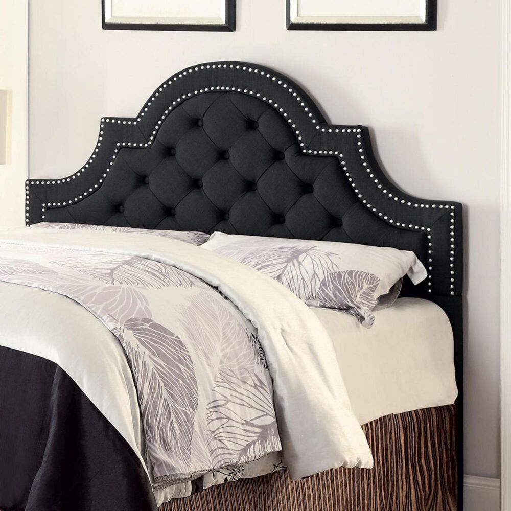 at HOME Ojai Upholstered King Headboard in Charcoal, , large