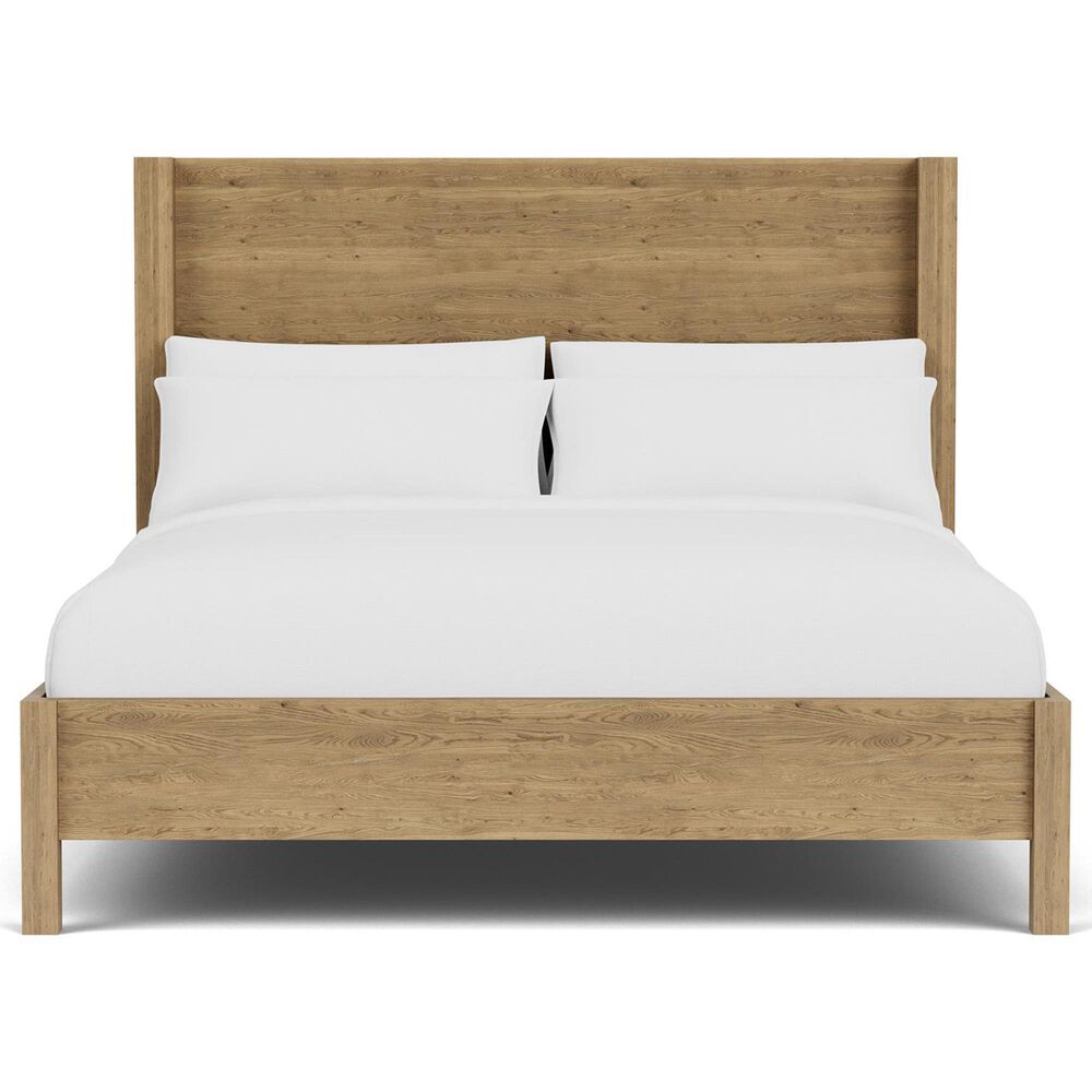 Shannon Hills Davie King Wood Panel Bed in Pale Oak, , large