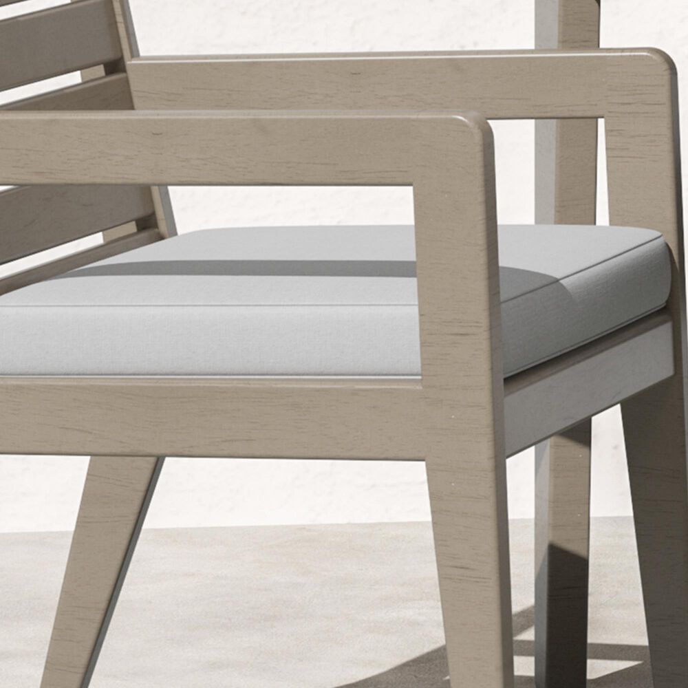 Homestyles Sustain Patio Dining Chair with Gray Cushion in Stain Brown &#40;Set of 2&#41;, , large