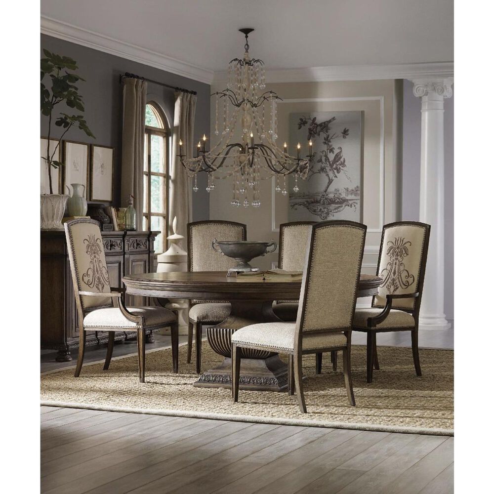 Hooker Furniture Rhapsody Insignia Arm Chair in Rustic Walnut &#40;Set of 2&#41;, , large