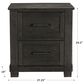 A-America Sun Valley 2 Drawer Nightstand with USB in Charcoal, , large
