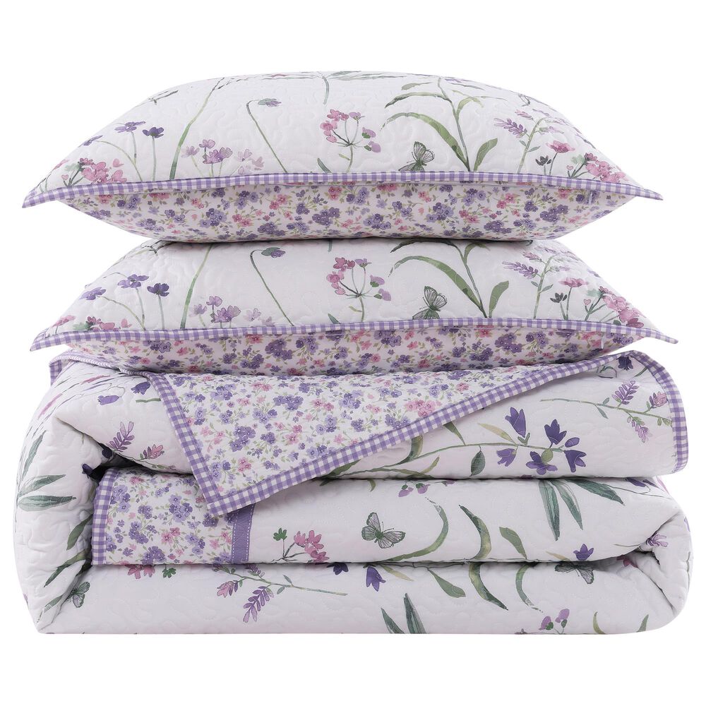 J. Queen New York Nola 3-Piece King/California King Quilt Set in Lilac, , large