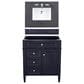 James Martin Vanities Brittany 30" Single Bathroom Vanity in Victory Blue with 3 cm Charcoal Soapstone Quartz Top and Rectangle Sink, , large