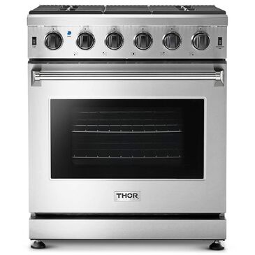 Thor Kitchen 30" Freestanding Professional Liquid Propane Range with Storage Drawer in Stainless Steel, , large