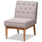 Baxton Studio Riordan Side Chair with Grey Cushion in Walnut Brown, , large