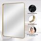HOMLUX 30" x 22" Rectangular Decorative Wall Mirror in Gold, , large