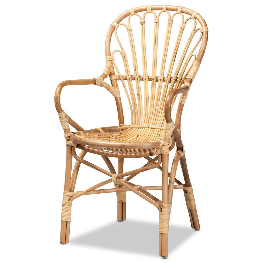 Baxton Studio Sheraton Arm Chair in Natural, , large