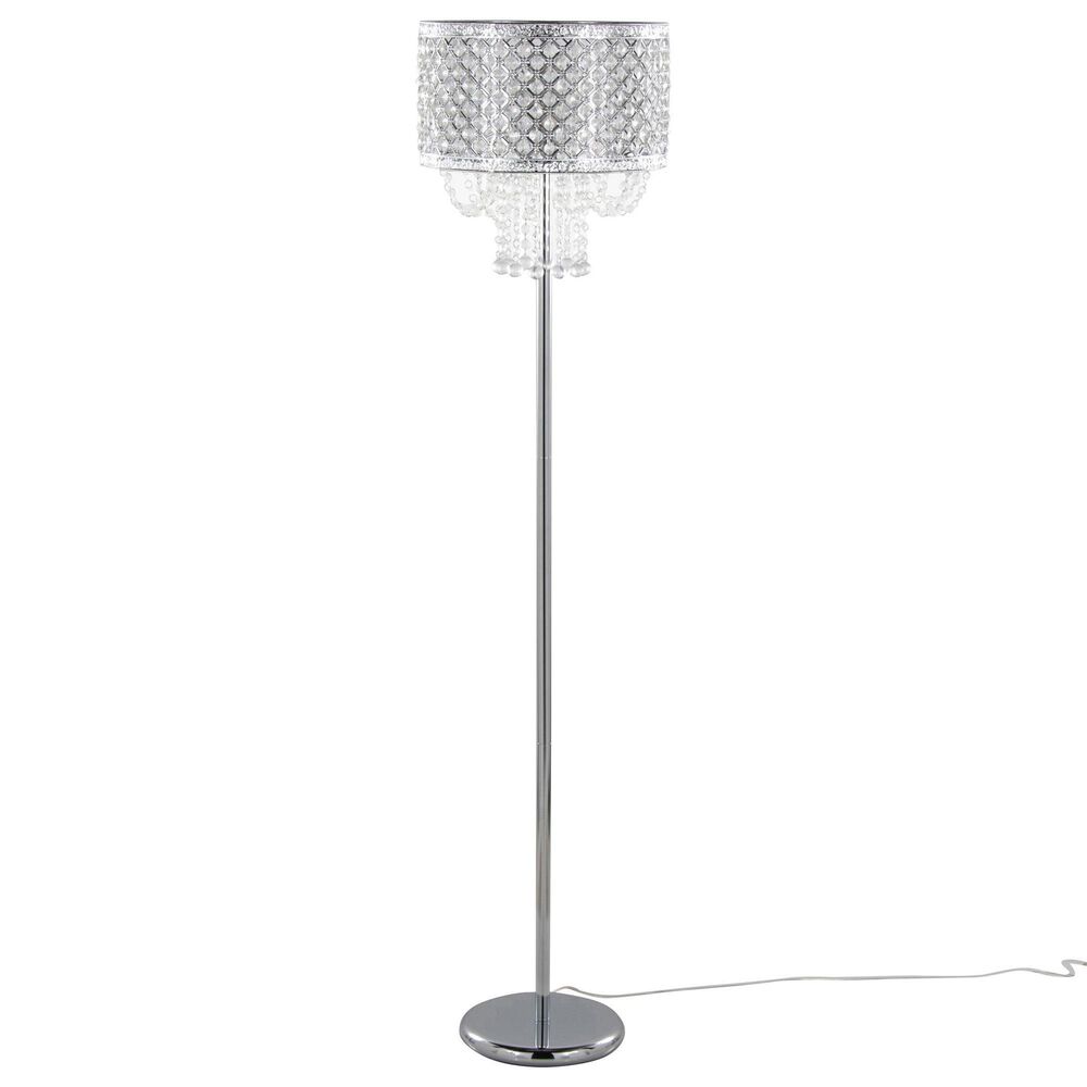LumiSource Droplets Sleek Floor Lamp in Chrome, , large
