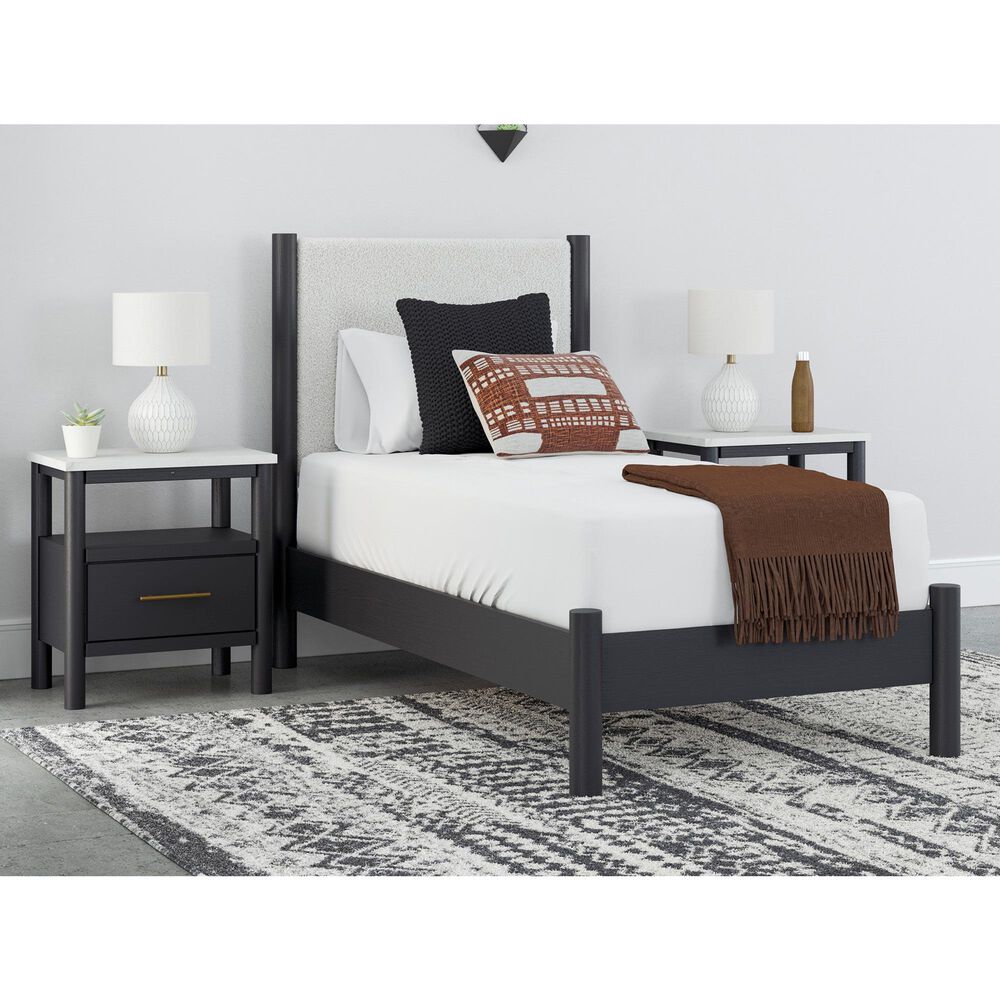 Ashley Cadmori Twin Panel Bed in Black, , large
