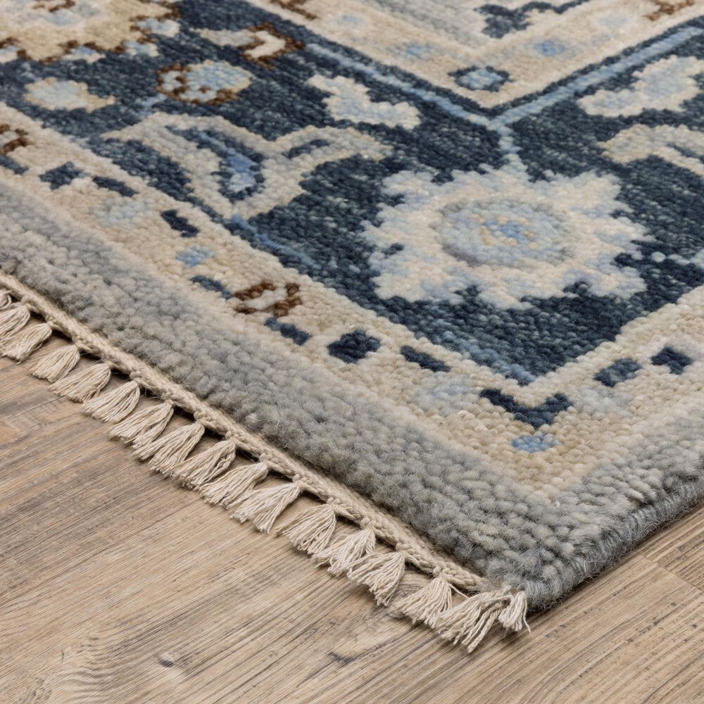 Oriental Weavers Majorca MAJ05 Grey and Blue 9&#39; x 12&#39; Area Rug, , large