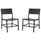 Linon Home Decor Holland Patio Side Chair in Black (Set of 2), , large