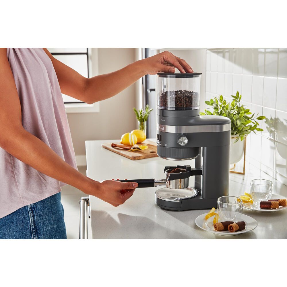 KitchenAid Burr Coffee Grinder in Matte Charcoal Grey, , large
