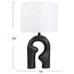Creative Coop Sydney Abstract Table Lamp in Black, , large