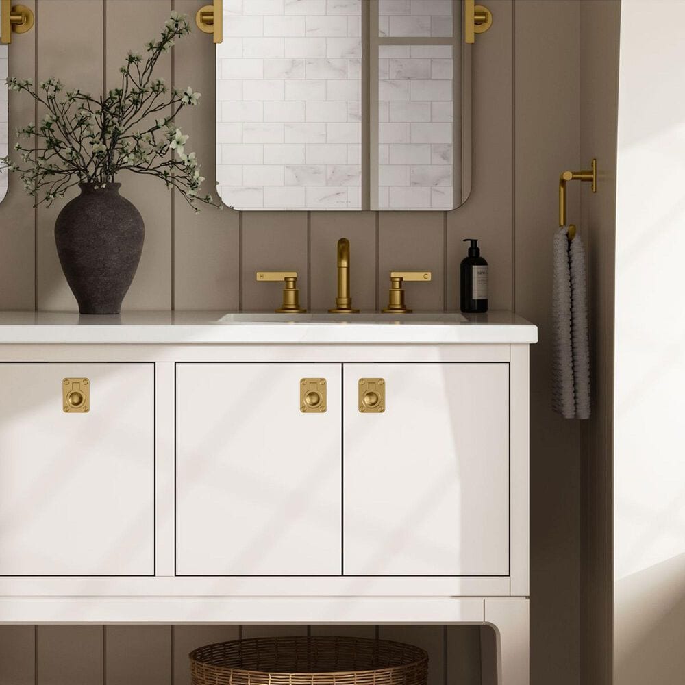 Kohler Seagrove 36" Single Bathroom Vanity in Light Clay with 3 cm White Quartz Top and Rectangular Sink, , large