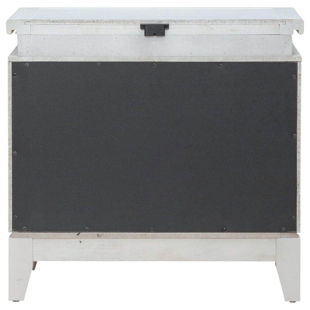 Belle Furnishings Reflections 4-Piece Queen Upholstered Bedroom Set in Pearl White and Rhinestone, , large