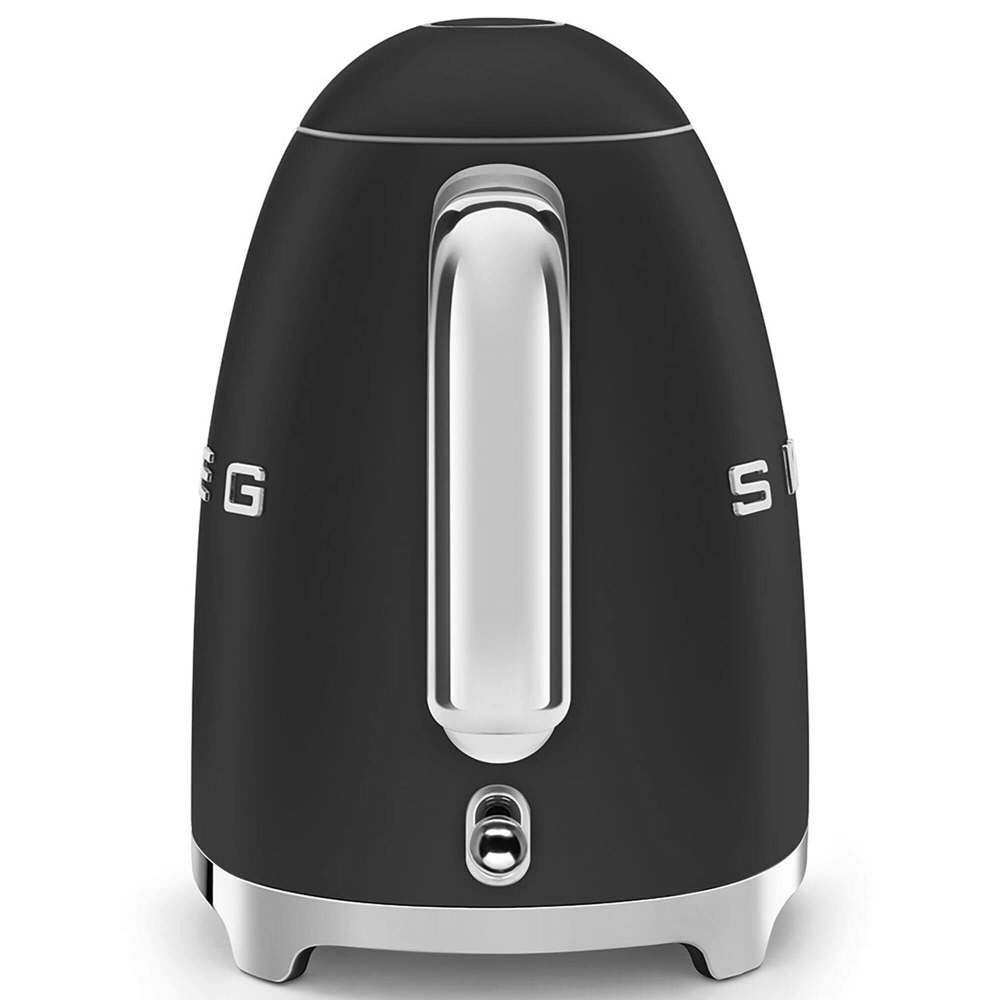 Smeg 7 Cup Stainless Steel Retro Style Electric Kettle in Matte Black NFM