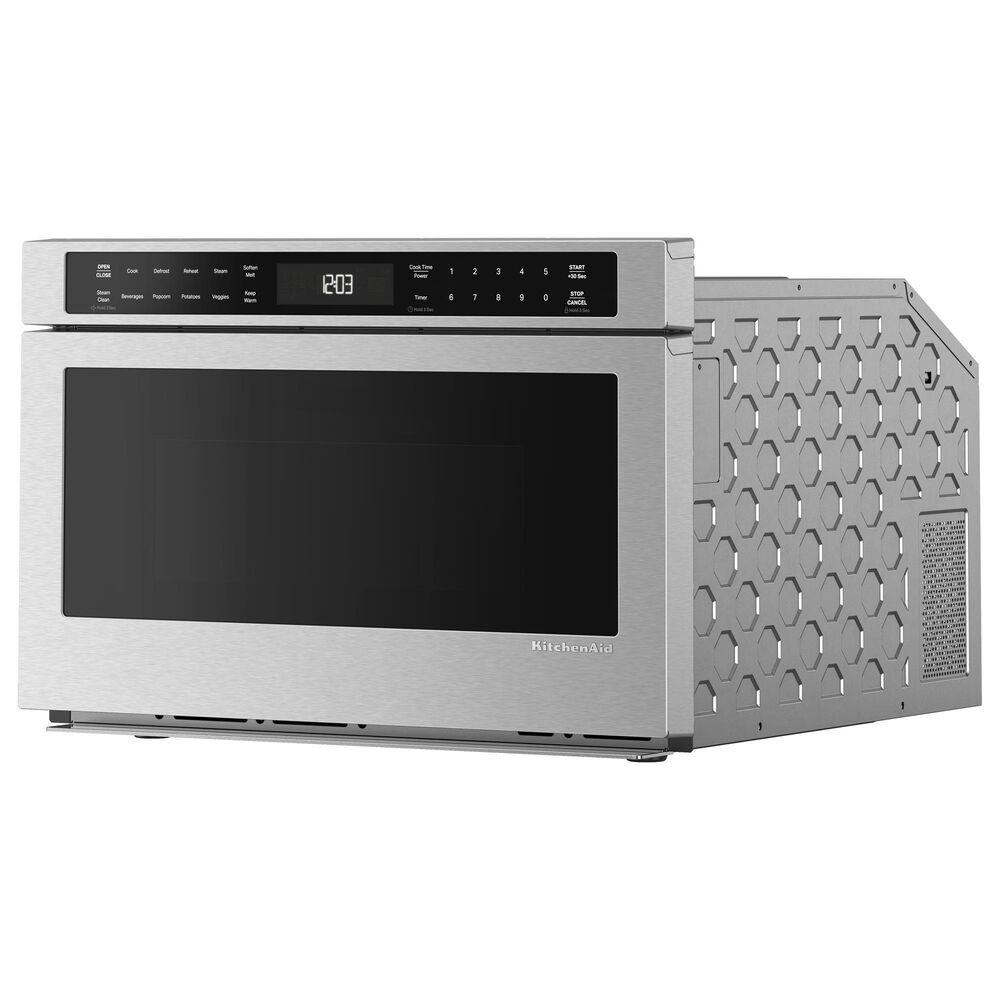 KitchenAid 1.3 Cu. Ft. Under-Counter Microwave Oven Drawer with Steam Cooking in Stainless Steel, , large