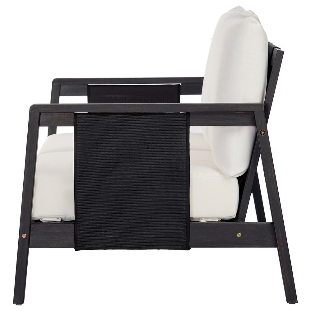 HOMLUX 2-Piece Outdoor Conversation Set with Cushions in White and Black, , large