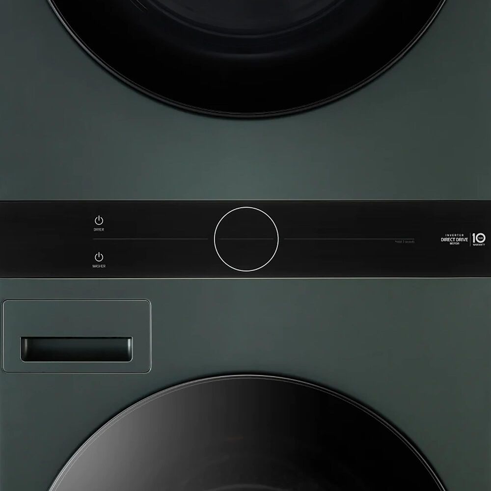 LG Single Unit Front Load LG WashTower with Center Control 4.5 Cu. Ft. Washer and 7.4 Cu. Ft. Gas Dryer in Nature Green, , large