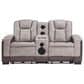 Titanic Furniture Power Reclining Loveseat with Power Headrest in Brown, , large