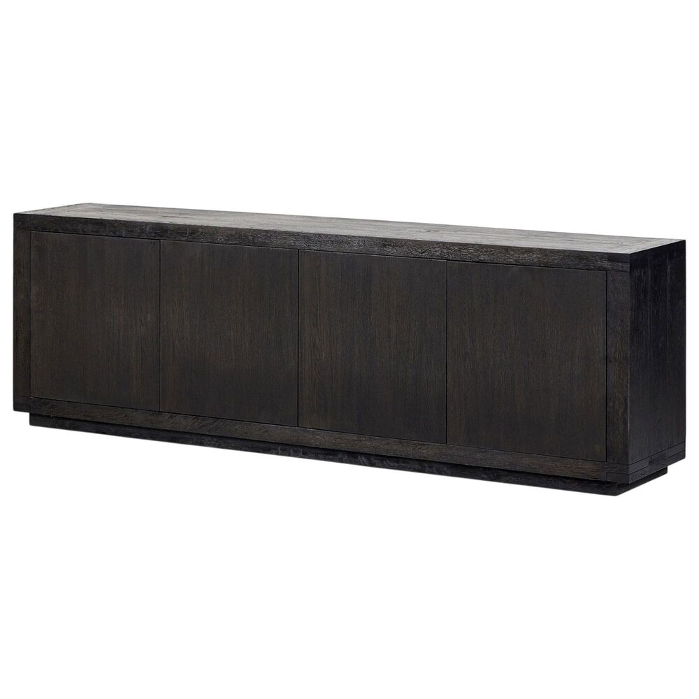 Four Hands Bennett Warby 4-Door Sideboard in Worn Black Oak, , large