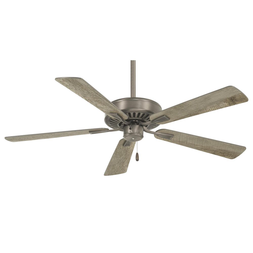 Minka-Aire Contractor Plus 52" Ceiling Fan with Savannah Grey Blades in Burnished Nickel, , large